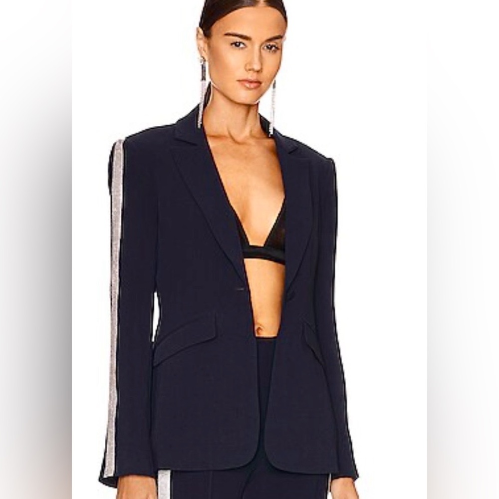 Cinq a Sept KAYDEN Navy Blazer with Rhinestone detailing. NWT Size 8